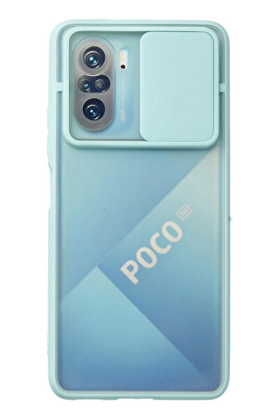 NewFace حافظة هاتف Xiaomi Poco F3 من السيليكون المنزلق لكاميرا النخيل المتجمد...