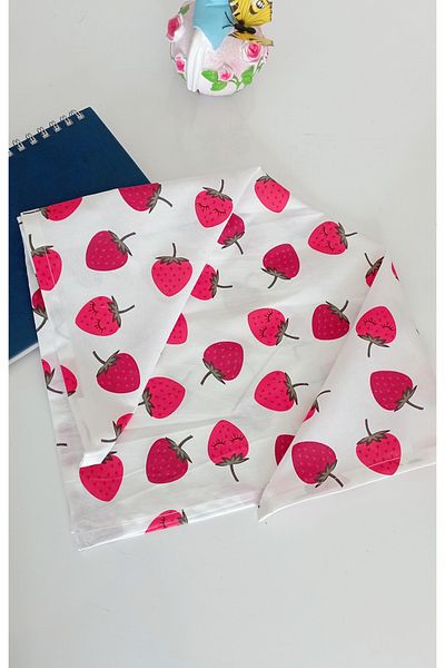 Mufincollection Summer Strawberry Patterned Headband |   Multi-Purpose Use - Neck, Hair and Bag Accessory