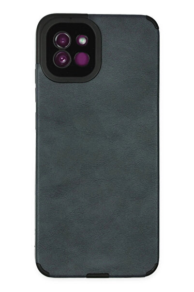 NewFace حافظة سامسونج جالاكسي A03 حلقة جلدية سيليكون - أزرق داكن 1495717709