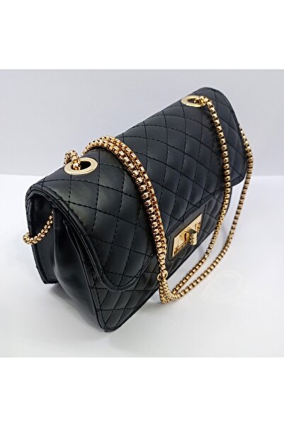 stilyy Black Diamond Pattern Stylish Chain Strap Bag