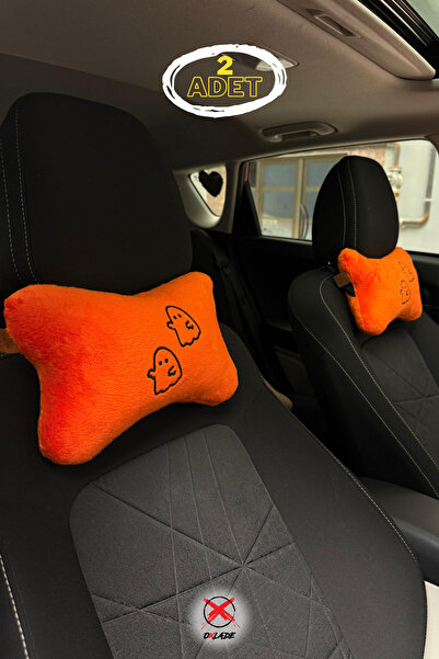 Oxlade Koltuk Başlığı 2'li Premium Nakışlı Araç, Ofis Ve Oyuncu Koltuğu Için | 28x19 Cm Yastık Seti
