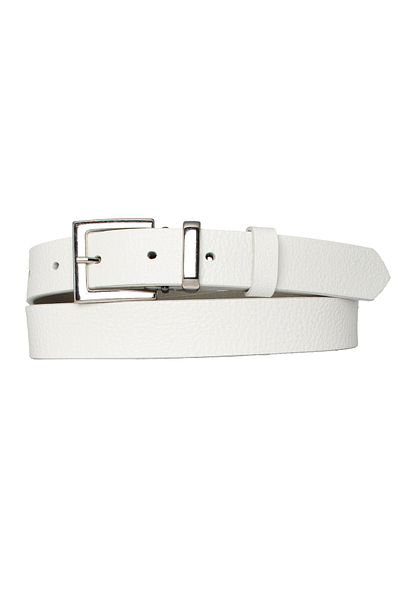 GoDeri 100% piele naturală, argintiu cataramă pentru costum 3 cm curea de damă alb lapte; Rochie, curea pantalonilor = 3cm-kdn-48