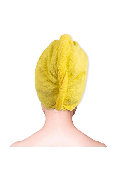 Revora Cotton Head Towel-Hair Drying Cap & Buttoned