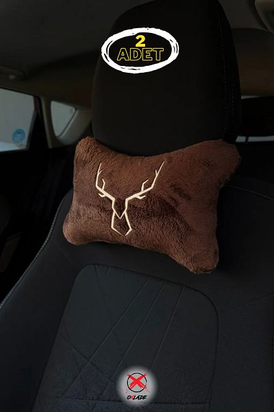 Oxlade Armchair Headrest 2-Piece Premium Embroidered for Car, Office and Gaming Chair |   28X19 cm Pillow Set