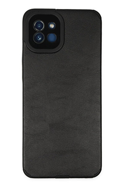 NewFace حافظة سامسونج جالاكسي A03 حلقة جلد سيليكون - أسود 1490418709