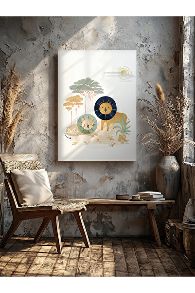 visdora Lion Home Office Kitchen Living Room Wall Decoration Canvas Painting