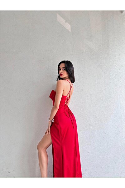 Mooi Butik Levi̇tas Dress 1231 - Red