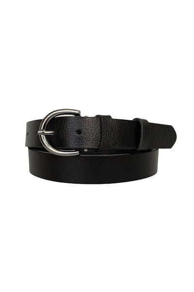 GoDeri 100% piele naturală cu cataramă nichel, centură neagră subțire pentru femei, 3cm=3cm-kdn-03