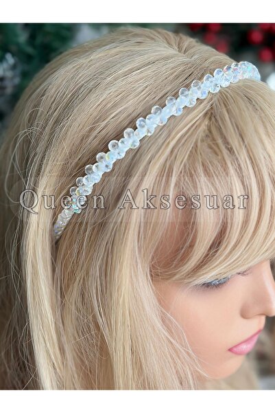 QUEEN AKSESUAR Design de lux, cu piatră de cristal, brodată, coroană modernă ...