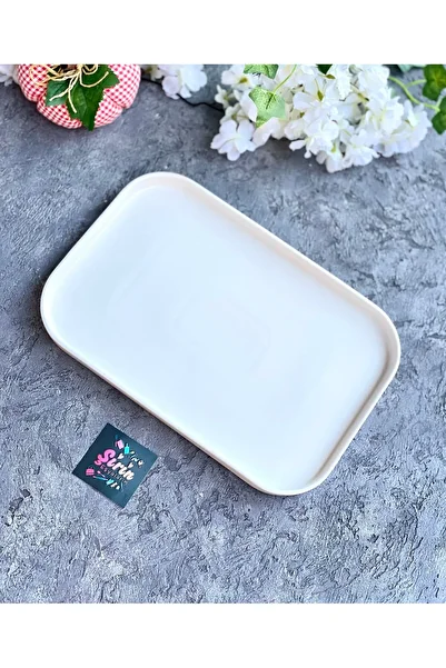 şirin eşyalarım Rectangular Serving Size Porcelain Plate