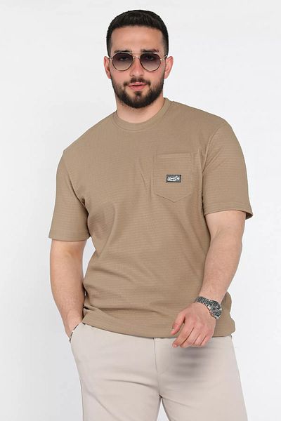 MİSHAR İTALİA Ανδρικό μπλουζάκι Mink Crew Neck Pocket
