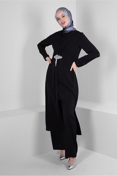 Alvina CUT ASIMMETRIC DETALIE PIATRA PANTALONI DUBLI 30324