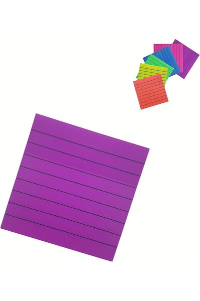 STOREMAX Jvnnastore Transparent Color Adhesive Note Paper Striped Squares (Purple 6) Trendyfr 646268
