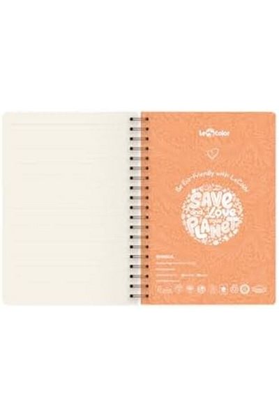STOREMAX Sellbuystore Color Botanical Spiral Notebook Lined Orange 17X24 cm 1053513