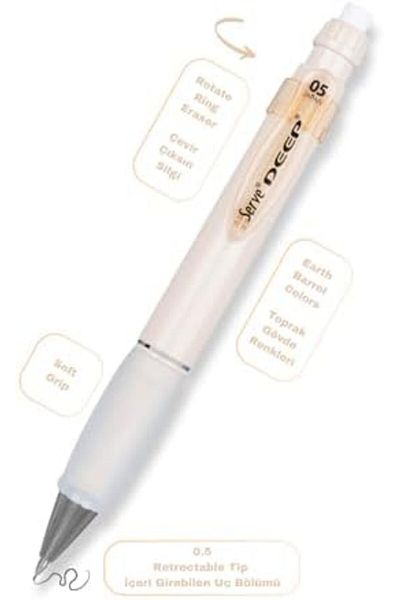 STOREMAX Jvnnastore Deep Klm & & Set with Eraser Refill 05mm Fildisi Trendyfr 646268