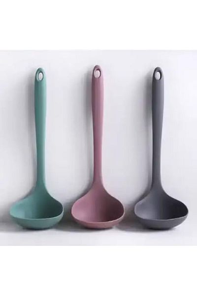 STOREMAX Sellbuystore Silicone Ladle, 5 Different Colors, Quality Silicone (White) 1053513