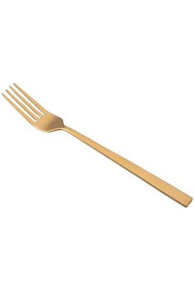 STOREMAX Sellbuystore Quantum Mat Gold Dinner Fork 20 cm 6 Pcs 1053513