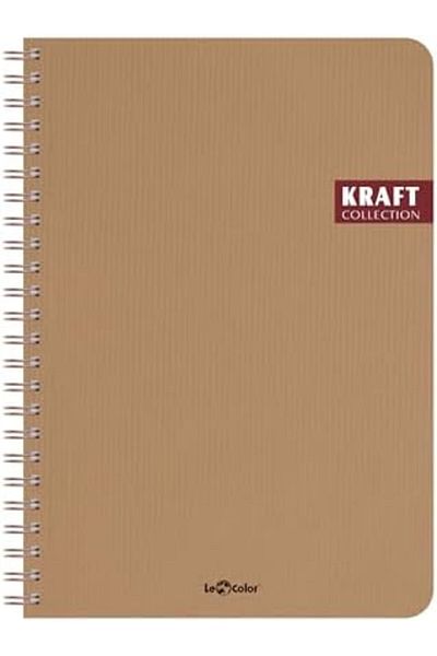STOREMAX Sellbuystore Color Kraft Office Notebook Spiral Checkered Brown 1053513