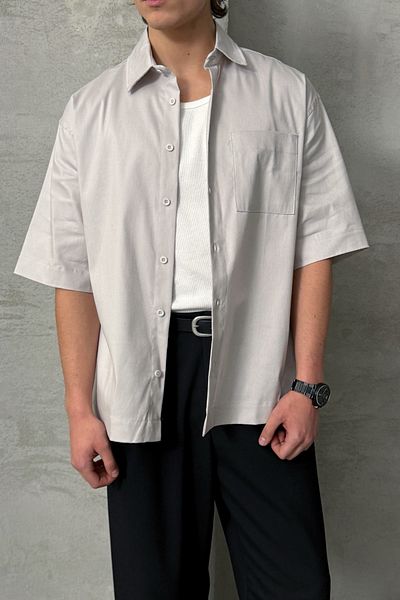 HYMAN Ανδρικό κοντομάνικο μπλουζάκι Gabardine Oversize