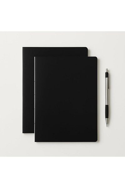 STOREMAX Sellbuystore Promotion Special Design Black Kraft Cover A4 Notebook - 180 Degree Openable, Glaze
