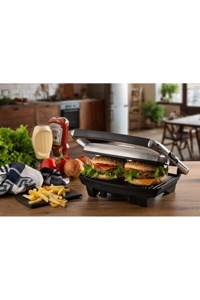 STOREMAX Nffastore Grill and Toaster 1911/10 - Grill Toast Machine, 1000 Watts, Non-Stick Ribbed Plate