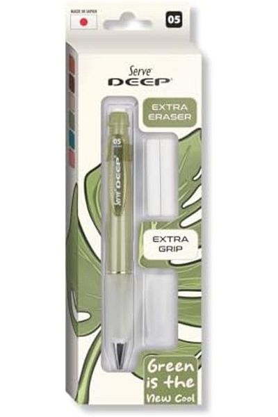 yenibagshop Deep Klm & & Eraser Set with Refills 05mm Leaf Green Trendbazaar 1057563