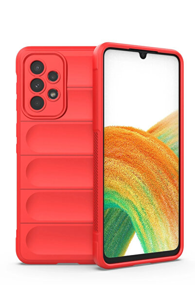 NewFace حافظة سامسونج جالاكسي A33 5G من السيليكون المثالي - أحمر 1492013709