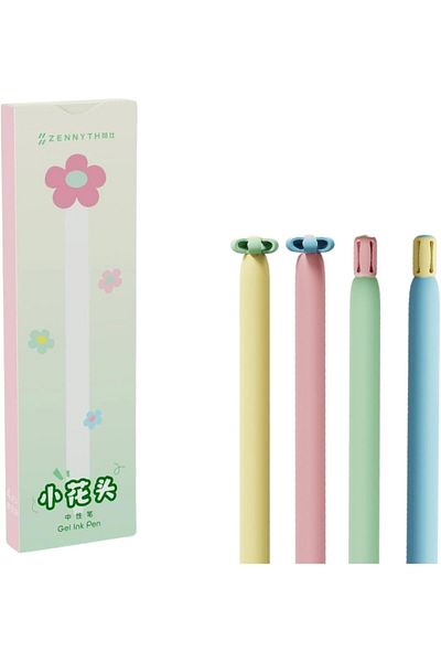 STOREMAX Ntwork Blue Ink Daisy Gel Pen 4 Pcs Art 1087243