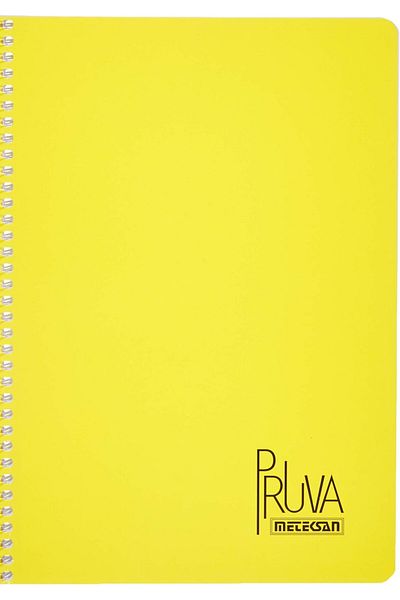 STOREMAX Jvnnastore Pruva A4 Pet Spiral Notebook with Cardboard Cover 144 Sheets - Checkered - Yellow Trendyfr 646268