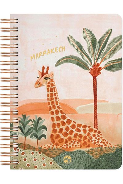 STOREMAX Jvnnastore Color Marrakech Spiral Notebook Lined Giraffe 17X24 cm Trendyfr 646268