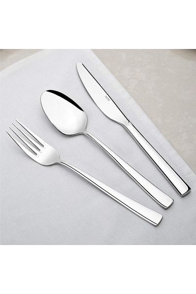 STOREMAX Sellbuystore Sade 12 Person 89 Piece Leather Boxed Cutlery Set 1053513