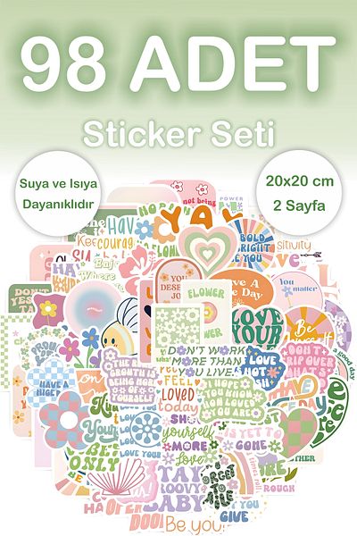 Grafikup Set de 98 de autocolante motivaționale - Autocolant pentru telefon pentru laptop