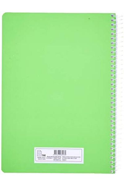 STOREMAX Jvnnastore Pruva A4 Pet Spiral Notebook with Cardboard Cover 144 Sheets - Lined - Green Trendyfr 6462