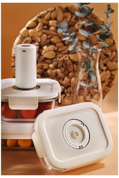 STOREMAX Jvnnastore Vacuum Glass Storage Container Set + Food Bag Trendyfr 646268