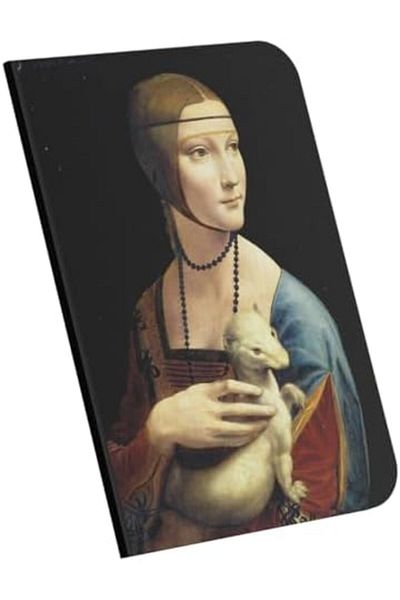 STOREMAX Sellbuystore Lady with an Ermine, Da Vinci 1490, A4 Notebook Viii, Unlined, Total 64 Pages, Wire Stitched