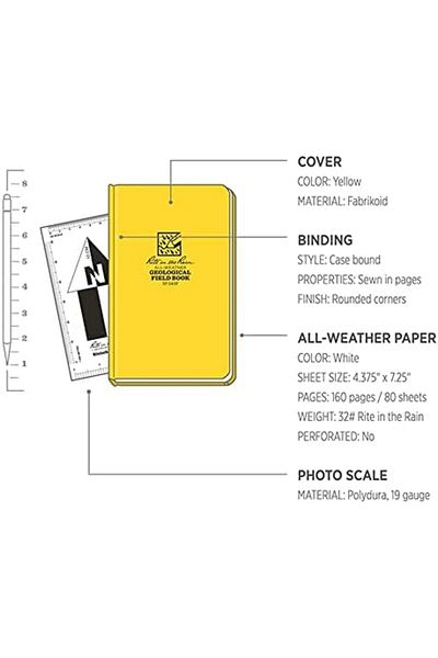 STOREMAX Jvnnastore in the Rain Weatherproof Hard Cover Notebook, 4 3/4" X 7 1/2", Yellow K