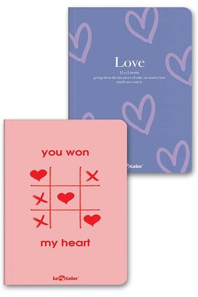 STOREMAX Jvnnastore Color Dear Notebook Set of 2 Hearts Trendyfr 646268