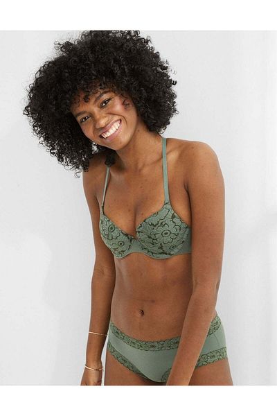 AMERICAN EAGLE Aerie Real Sunnie Blossom Lace Demi Bra
