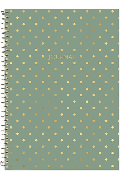 STOREMAX Sellbuystore Color Polka Dot Notebook Lined Green 17X24 cm 1053513