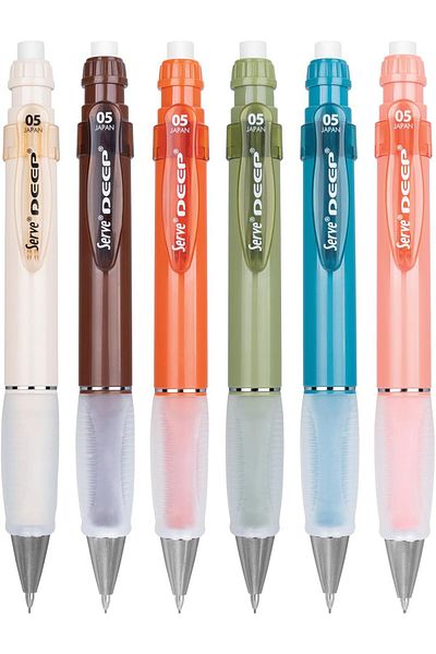 STOREMAX Ntwork Deep Mechanical Pencil, Earth Tones, 0.5 Mm, Box of 6 Art 1087243