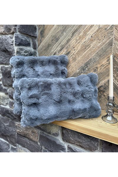sevaradekor Plush Throw Pillow Cover Fluffy Double Sided Plush Pillow Bubble Plush Throw Pillow Rectangular