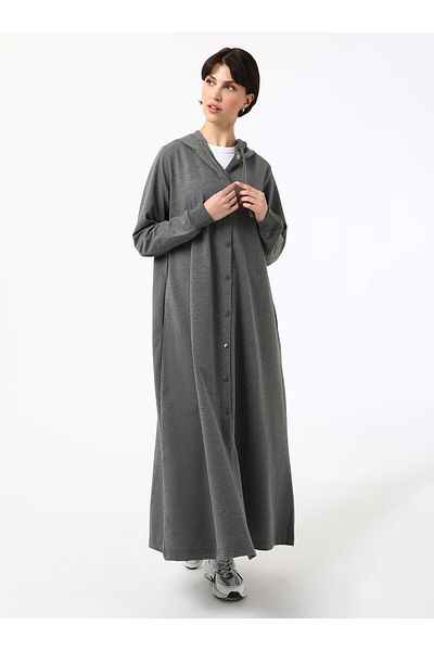 Benin Hooded Detailed Snap-On Sports Cup / Carpet - Anthracite -