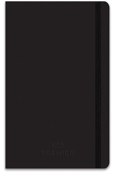 STOREMAX Sellbuystore Color 13X21 96 Sheets Plain Hardcover Premier Notebook - Black 1053513
