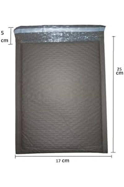 yenibagshop Kraft Covered Bubble Mailer 17X25+5Cm 50 Pieces