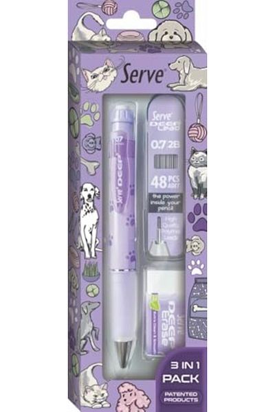 STOREMAX Jvnnastore Nature Patterned Deep Pen, Deep Eraser and Deep Min, 0.7 Mm, Lavender Trendyfr 646268