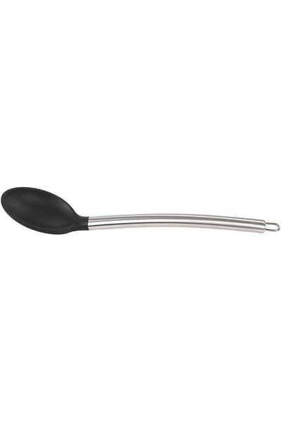 STOREMAX Sellbuystore Steel Handle 100% Silicone Serving Spoon, Black 1053513