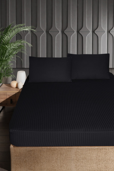 Merya طقم ملاءات سرير مزدوج من الساتان القطني