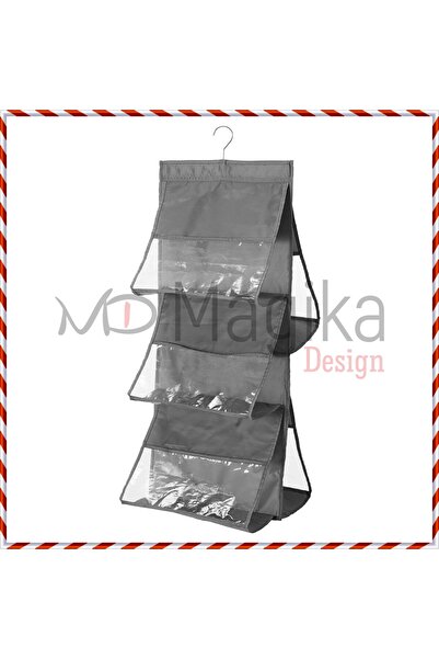 Magika Design Organizator cu compartimente MD Skubb cu 5 compartimente - gri închis, 39x93 cm, atașat la umeraș pentru dulap