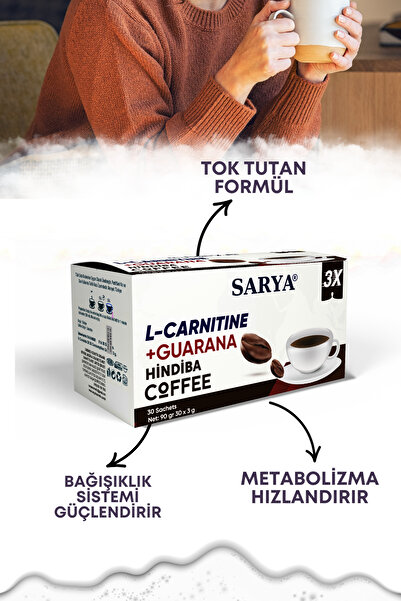 SARYA 3X Form L-Carnitine, Guarana ve Hindiba Şase Coffee