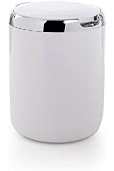 STOREMAX Mu-Artshop Pacific Garbage Bucket with Plastic Lid 3Lt 15,5 X 20 cm White Tnca 871301